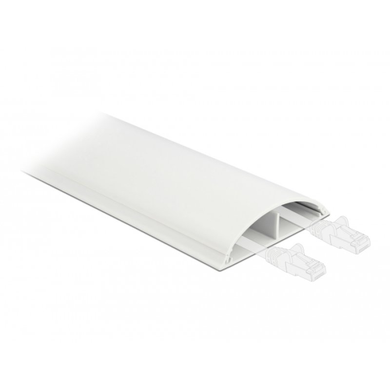 DeLOCK Cable Duct self-adhesive 119 x 26 mm - length 1 m white