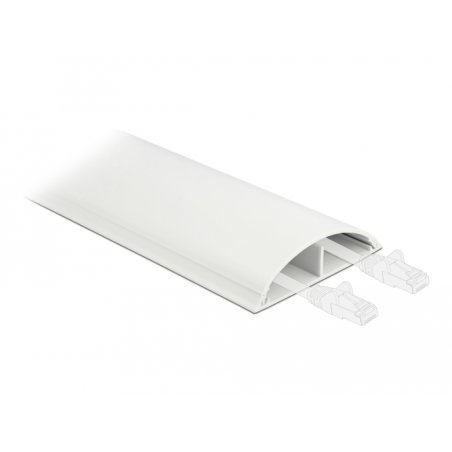 DeLOCK Conduite de câble 119 x 26 mm - longueur 1 m, blanc