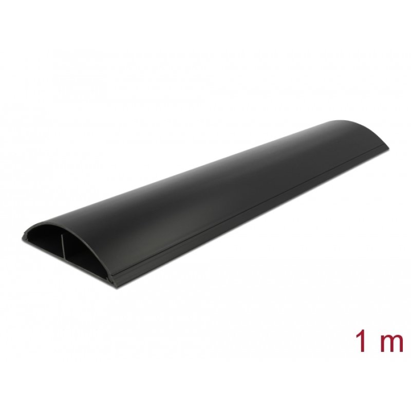 Delock Kabelkanal selbstklebend 119 x 26 mm - Länge 1 m schwarz