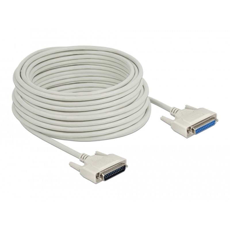 Delock Serielles Kabel D-Sub 25 Stecker zu Buchse 20 m