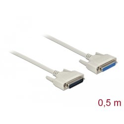 Delock Serielles Kabel D-Sub 25 Stecker zu Buchse 0,5 m