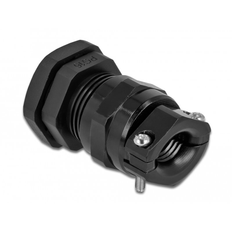 DeLOCK Presse-étoupe PG16 avec décharge de traction et protection de torsion, noir