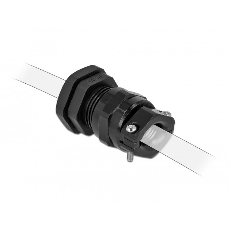 DeLOCK Presse-étoupe PG16 avec décharge de traction et protection de torsion, noir