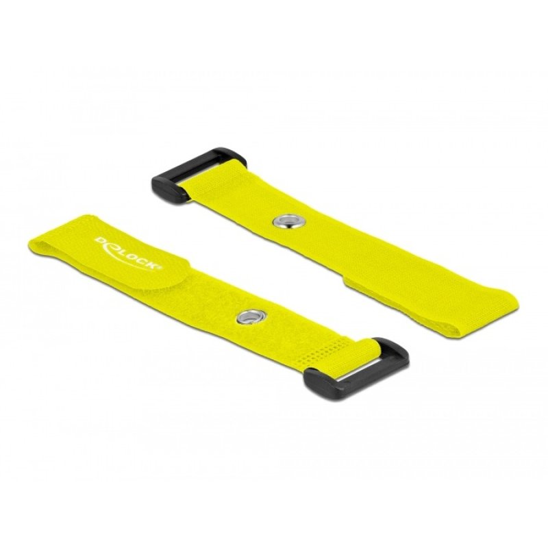 DeLOCK Serre-câbles à scratch avec boucle et œillet de fixation L 190 x l 25 mm, 5 pièces