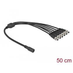 Delock DC Verteilerkabel 5,5 x 2,1 mm 1 x Buchse zu 6 x Stecker verschraubbar