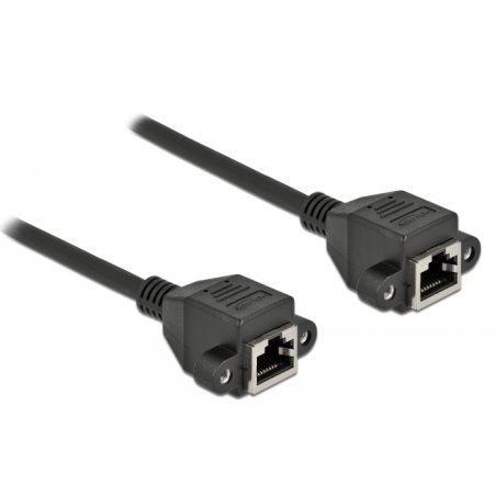 DeLOCK Network Extension Cable S/FTP RJ45 jack to RJ45 jack Cat.6A 5 m black