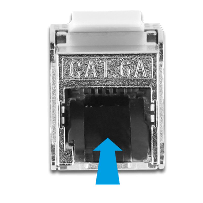 Delock Kabel RJ45 Stecker zu Keystone Modul RJ45 Buchse Cat.6A 5 m schwarz