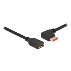 DeLOCK Câble d’extension DisplayPort mâle angulé de 90° à gauche à femelle 8K 60 Hz 1 m