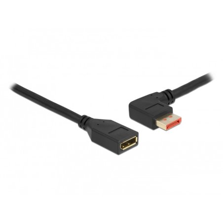 DeLOCK Câble d’extension DisplayPort mâle angulé de 90° à gauche à femelle 8K 60 Hz 1 m