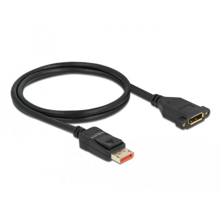 DeLOCK DisplayPort extension cable panel-mount 8K 60 Hz 1 m
