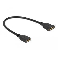 DeLOCK DisplayPort 1.2 cable female to female panel-mount 4K 60 Hz 30 cm