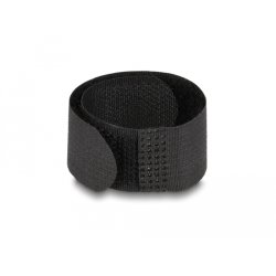 DeLOCK Hook-and-loop cable tie L 180 x W 20 mm black 10 pieces