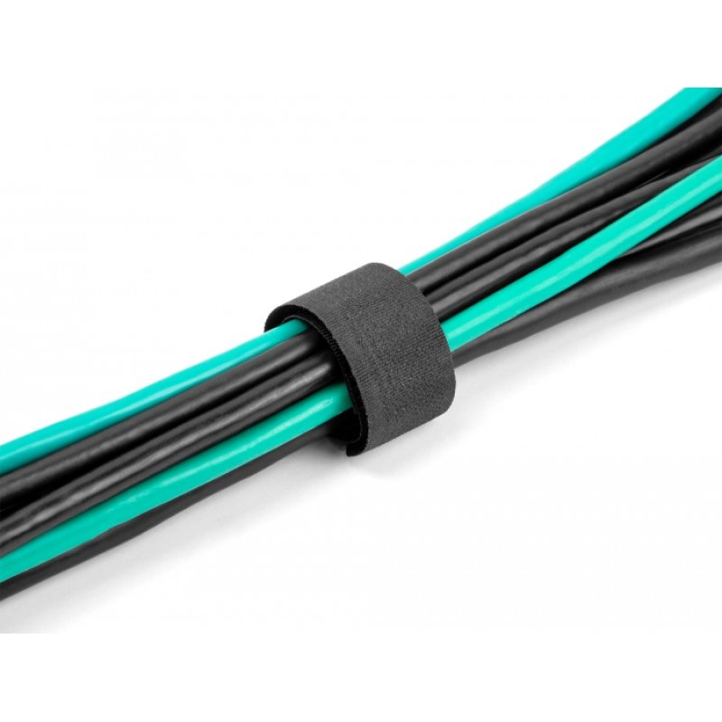 DeLOCK Hook-and-loop cable tie L 180 x W 20 mm black 10 pieces