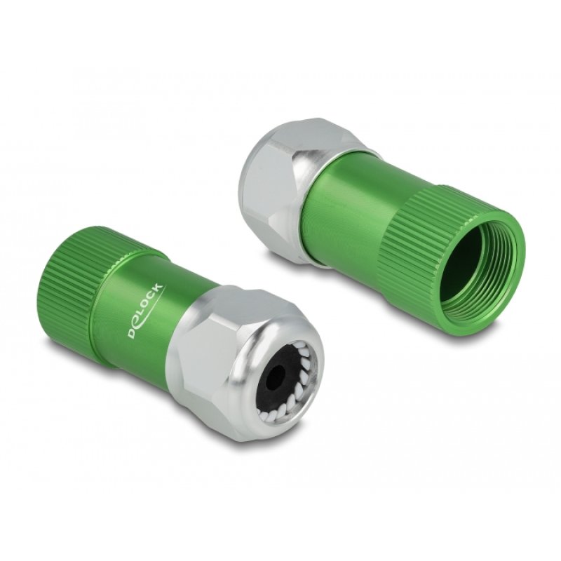 Delock Kabelverschraubung 6,4 mm mit Zugentlastung und Biegeschutz, staub- und wasserdichtes Gehäuse (IP67) aus