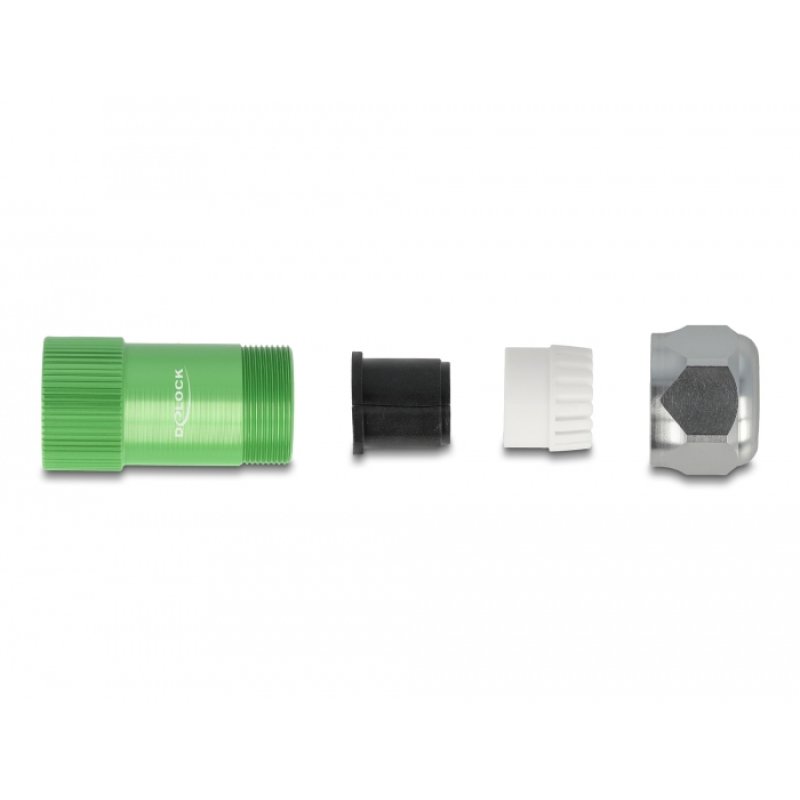 DeLOCK Cable Gland 6.4 mm with strain relief and bending protection, dust and waterproof housing (IP67) made of