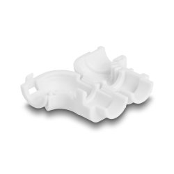 DeLOCK Clip de câble angulé, 8 unités blanc