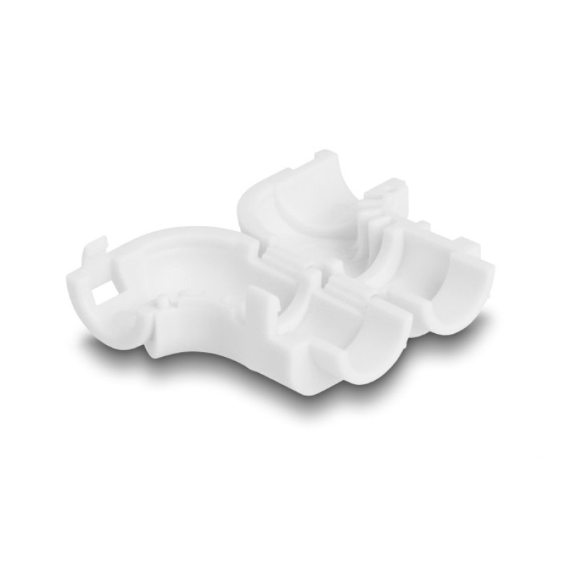 DeLOCK Clip de câble angulé, 8 unités blanc