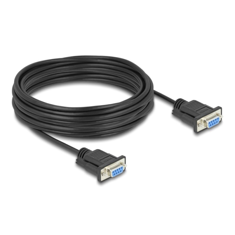 DeLOCK Serial Cable RS-232 D-Sub9 female to female with narrow plug housing 10 m