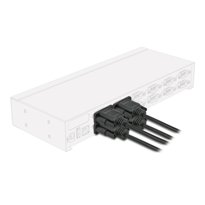 Delock RS-232 Kabel Seriell D-Sub9 Buchse zu Buchse mit schmalem Steckergehäuse 10 m