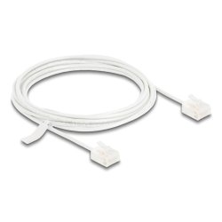 DeLOCK RJ45 Network Cable Cat.6 UTP Ultra Slim 3 m white with short plugs