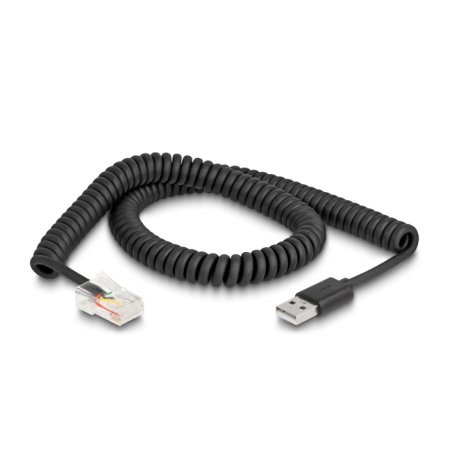 DeLOCK Câble spiralé RJ50 à USB 2.0 Type-A, 2 m