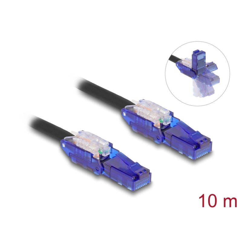 DeLOCK 80931 networking cable Black, Violet 10 m Cat6 U/UTP (UTP)