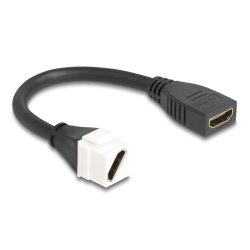DeLOCK Keystone Module Cable HDMI female to female diagonal 8K 60 Hz 20 cm black
