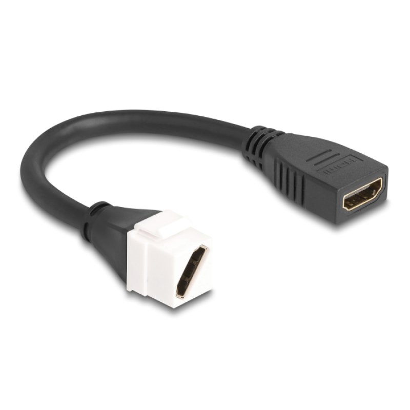 DeLOCK 90326 câble HDMI 0,2 m Blanc, Noir