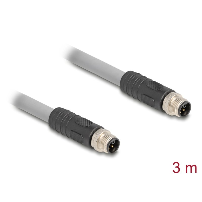 DeLOCK 80534 sensor/actuator cable 3 m RST M12 Grey