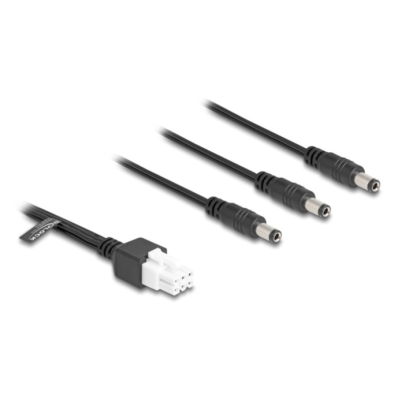 DeLOCK 90168 power cable Black 1 m 3 x DC