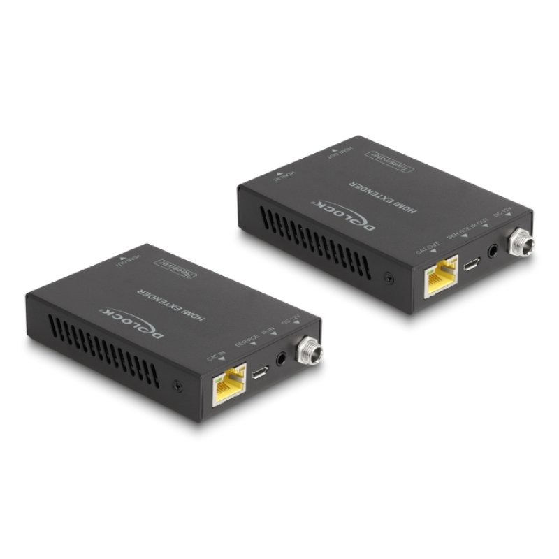 DeLOCK 65955 extension audio/video Émetteur et récepteur AV Noir