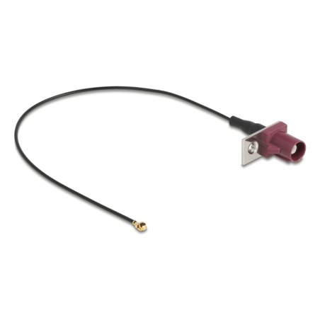 DeLOCK 90730 câble coaxial 1.13 0,2 m FAKRA D I-PEX MHF1 Noir, Bordeaux