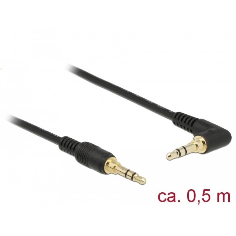 DeLOCK 85564 câble audio 0,5 m 3,5mm Noir