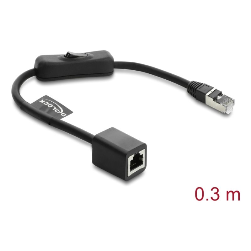 DeLOCK 81563 câble de réseau Noir 0,3 m Cat6 F/UTP (FTP)