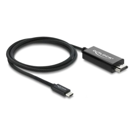 DeLOCK 81703 câble vidéo et adaptateur 1 m USB Type-C HDMI Noir