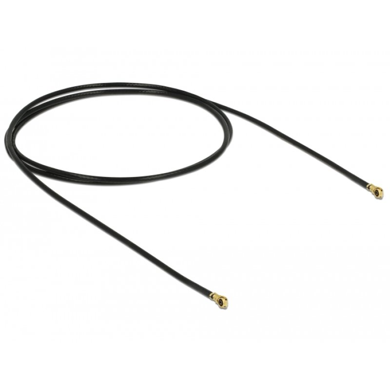 DeLOCK 89646 coaxial cable 1.13 0.5 m MHF IV/ HSC MXHP32 Black, Gold
