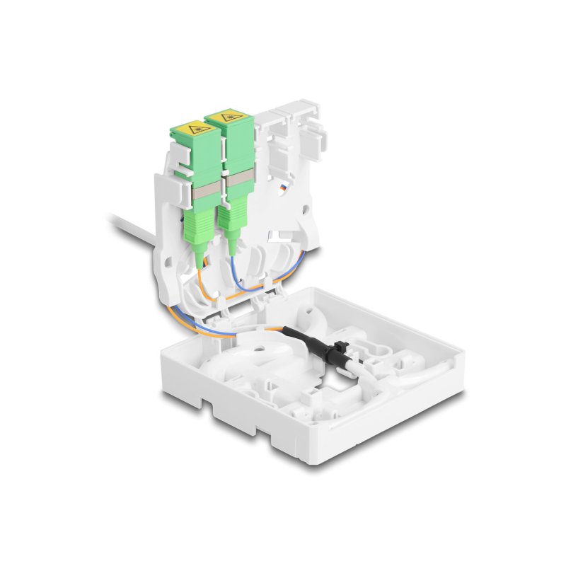 DeLOCK Optical Fiber Connection Box 2 x SC/APC Simplex with drop cable set 20 m