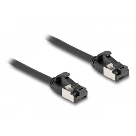 DeLOCK Câble RJ45 mâle à mâle, Cat.8.1, flexible, 0,25 m, noir