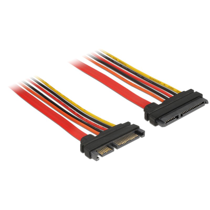 DeLOCK 84918 SATA cable 0.2 m SATA 22-pin Black, Orange, Red, Yellow