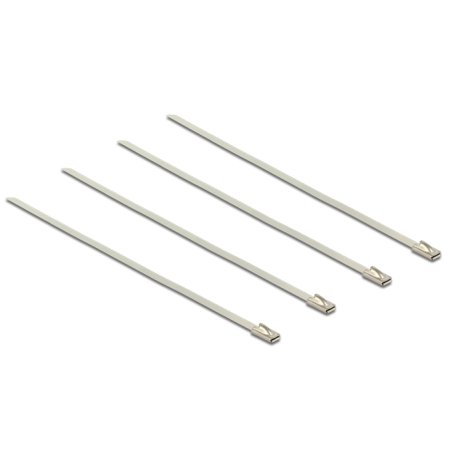 Delock Edelstahlkabelbinder L 200 x B 4,6 mm 20 Stück