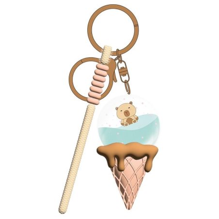 KAWAII - Ice Cream Capybara - Porte-Clés