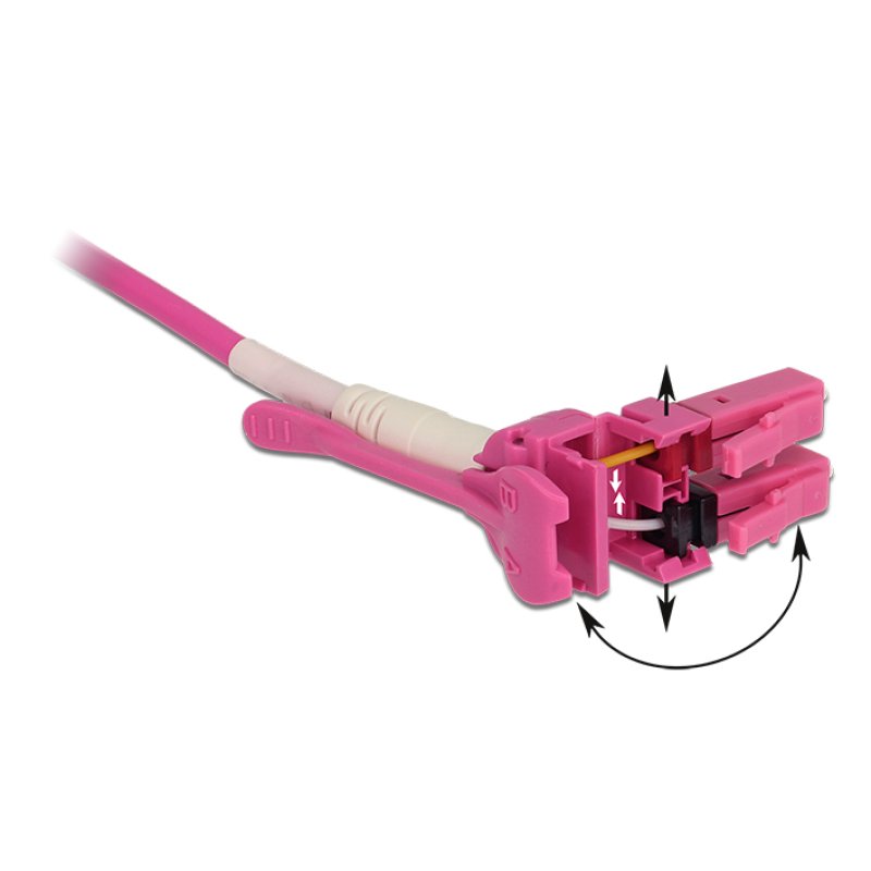 DeLOCK 85134 InfiniBand/fibre optic cable 3 m LC Pink