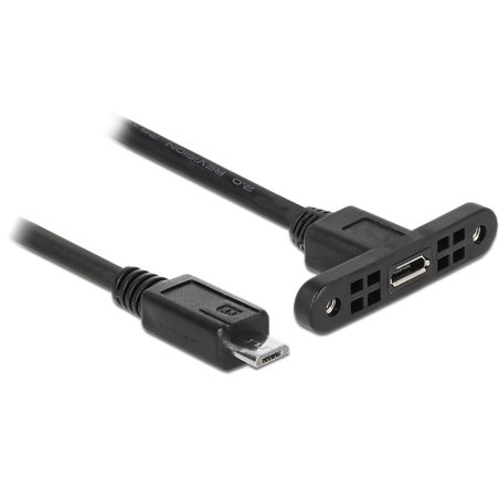 DeLOCK 1m, 2xUSB2.0 Micro-B USB cable USB 2.0 Micro-USB B Black