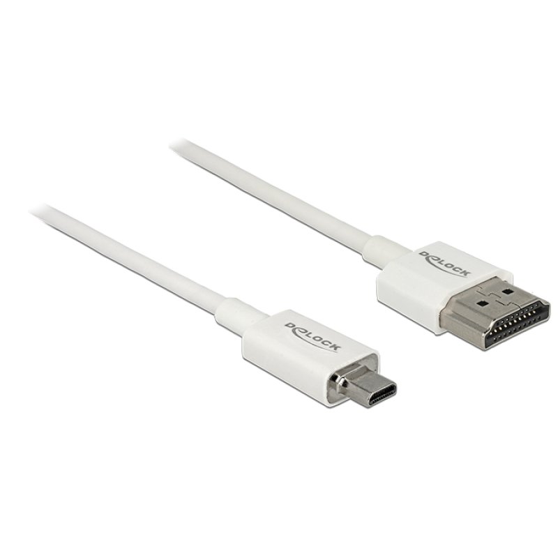 DeLOCK 85150 câble HDMI 1,5 m HDMI Type A (Standard) HDMI Type D (Micro) Blanc