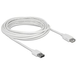 Delock Verlängerungskabel EASY-USB 2.0 Typ-A Stecker USB 2.0 Typ-A Buchse weiß 5 m