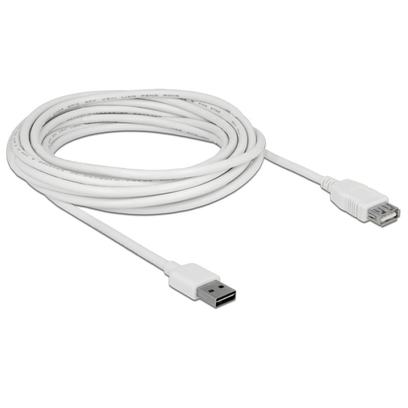 DeLOCK 85202 câble USB USB 2.0 5 m USB A Blanc