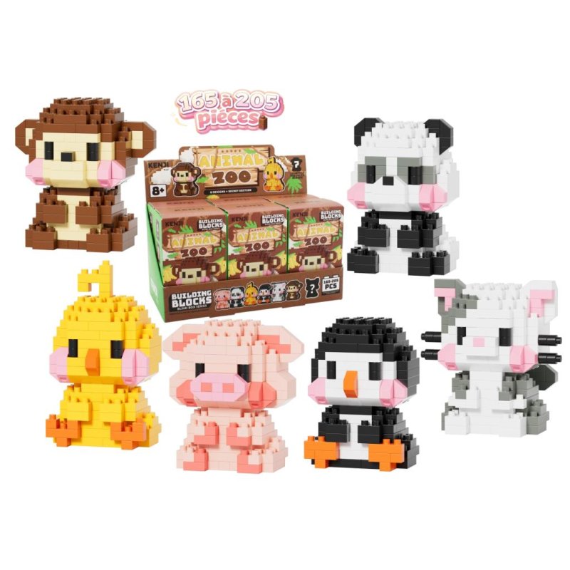 KAWAI BOX - Animal Zoo - Kit de Construction (6pcs) 165 à 205pcs