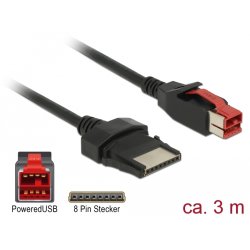 DeLOCK 85479 câble électrique Noir 3 m PoweredUSB