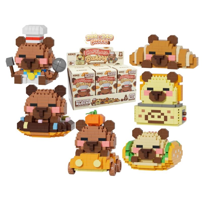 KAWAI BOX - Capybara Bakery - Kit de Construction (6pcs) 200 à 340pcs