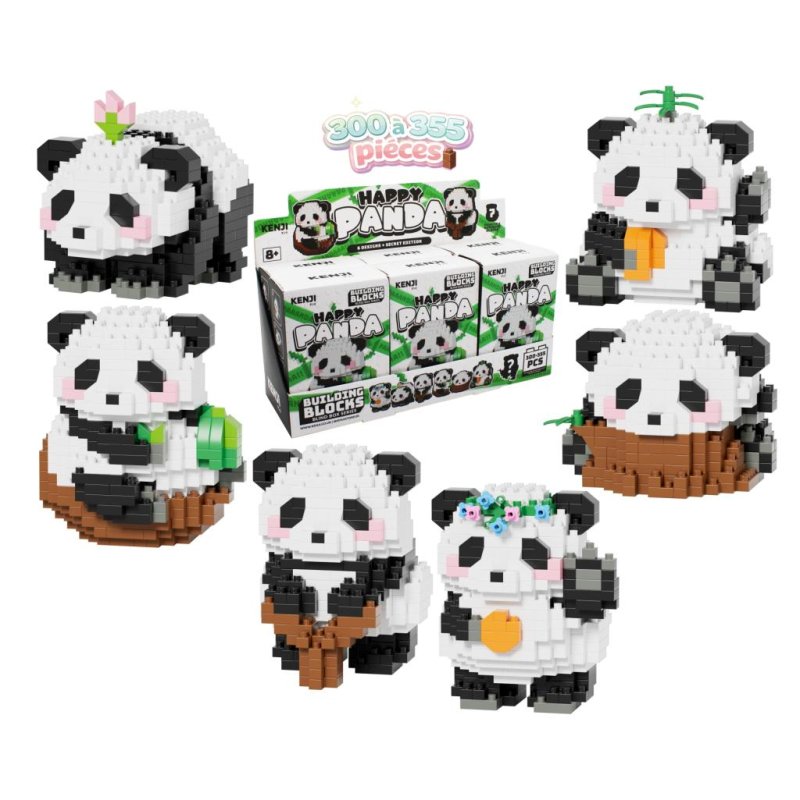 KAWAI BOX - Happy Panda - Kit de Construction (6pcs) 300 à 355pcs